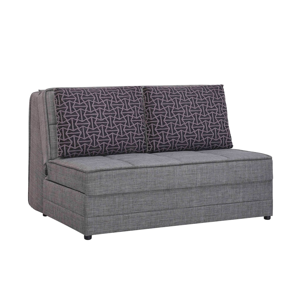 Collection Upholstered Convertible Loveseat With Storage