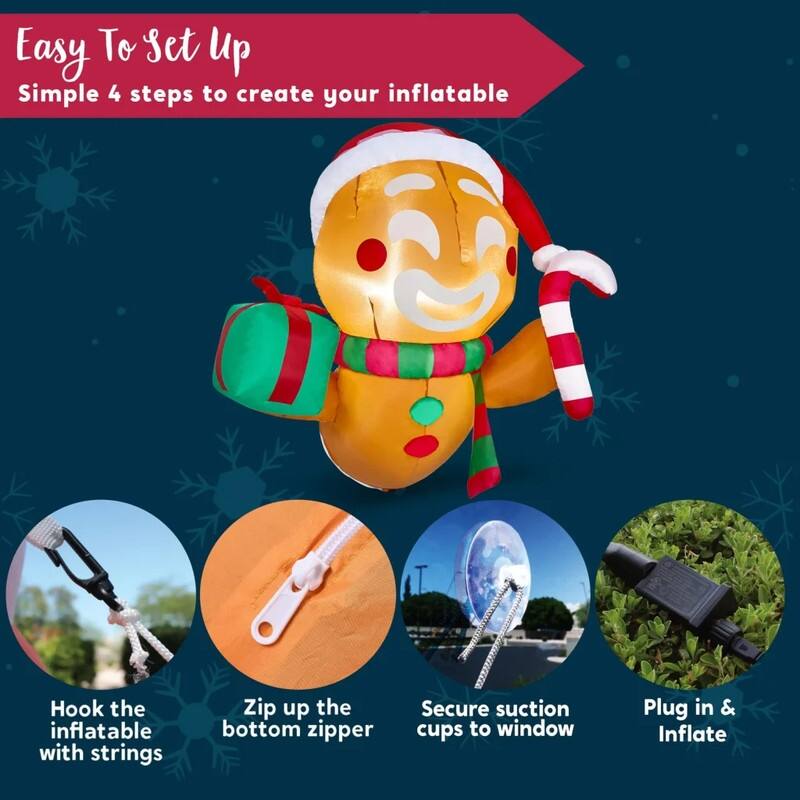 Laughing Gingerbread Man Inflatable