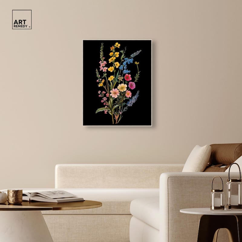 Darkling Daisies I Canvas by Art Remedy