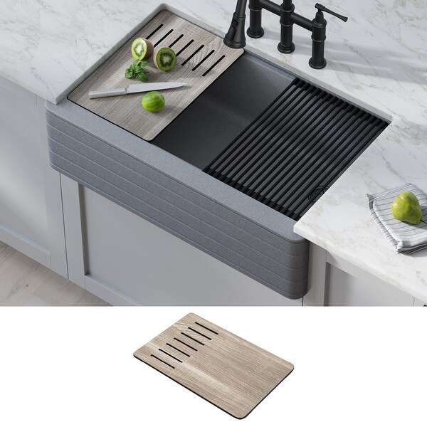 KRAUS Bellucci Workstation Quartz Composite 33-inch Kitchen Sink. Opens flyout.