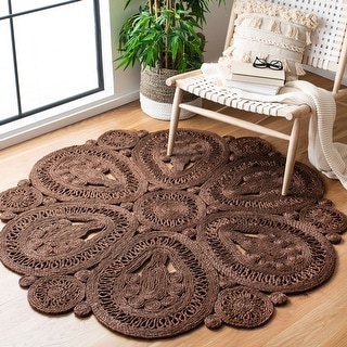 SAFAVIEH Handmade Natural Fiber Ljiljanka Floral Jute Rug
