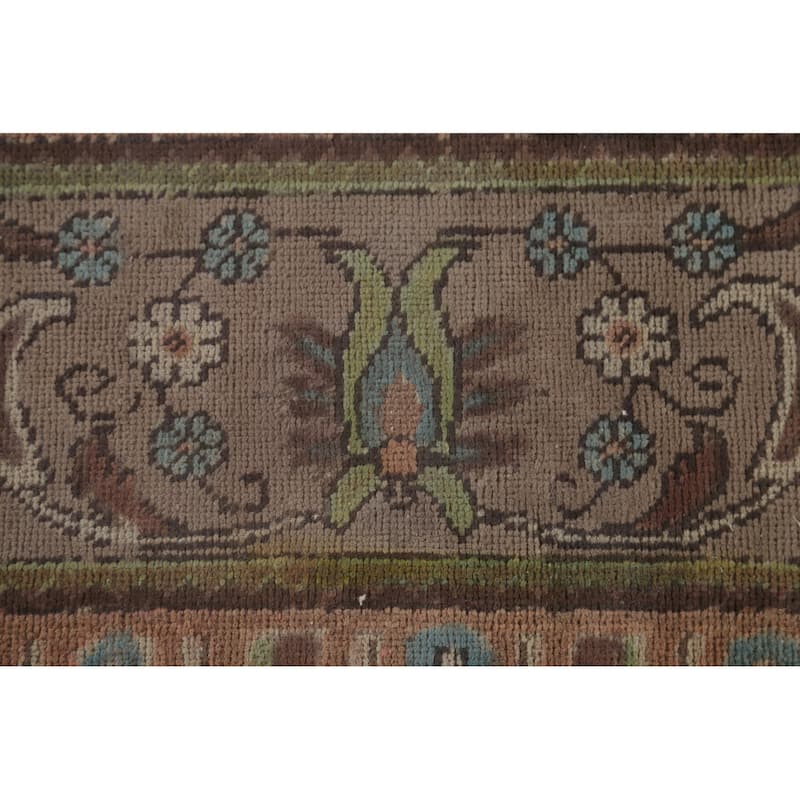 Over-Dyed Tabriz Persian Vintage Area Rug Handmade Wool Carpet - 7'2"x 10'6"