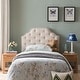 preview thumbnail 2 of 19, Silas Studded Fabric Twin-size Headboard by Christopher Knight Home