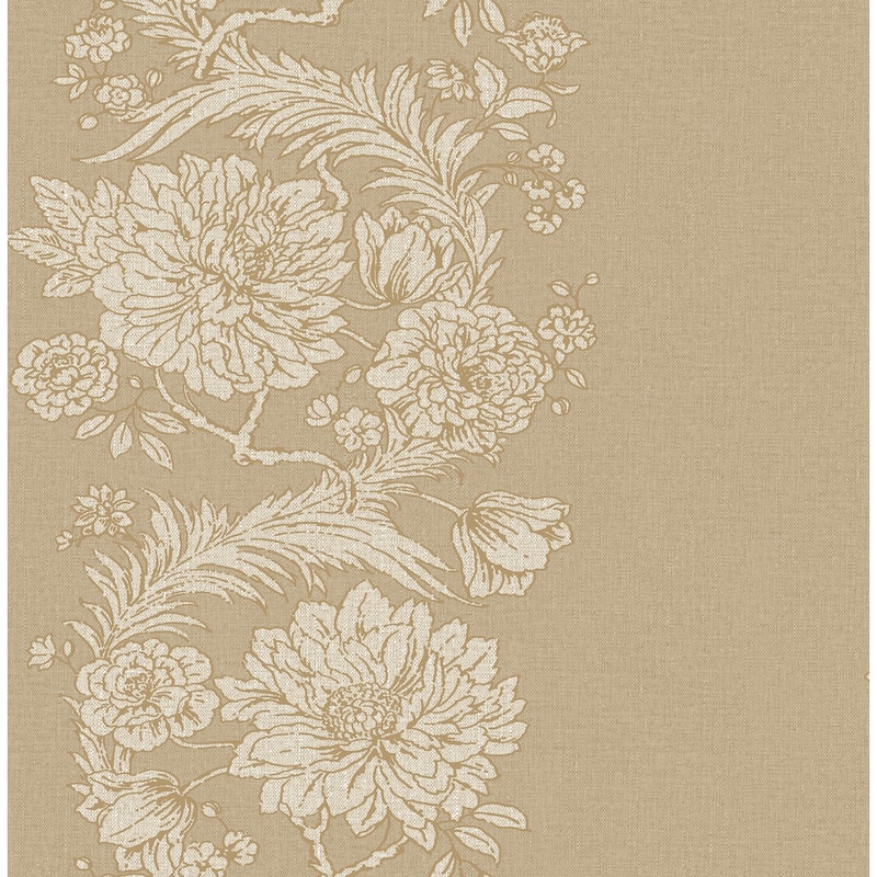 Chris Loves Julia x A-Street Prints Gisela Neutral Floral Columns Wallpaper