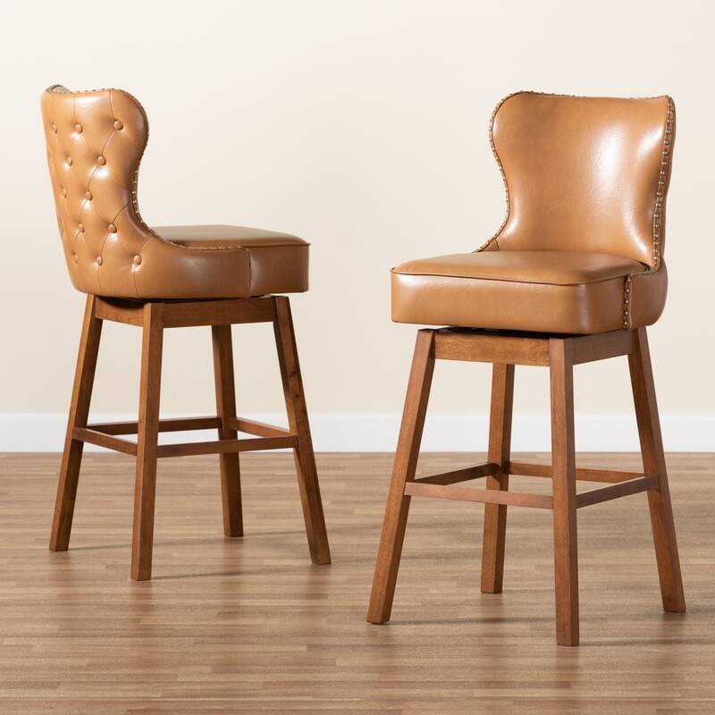 Gradisca Modern and Contemporary 2-Piece Swivel Bar Stool Set