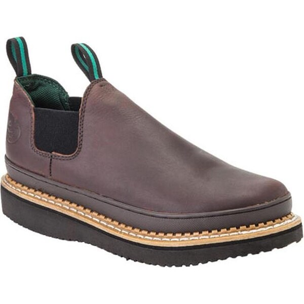 Georgia Boot Men's Georgia Giant Romeo Work Shoe Soggy Brown/Dark Brown Full Grain Leather