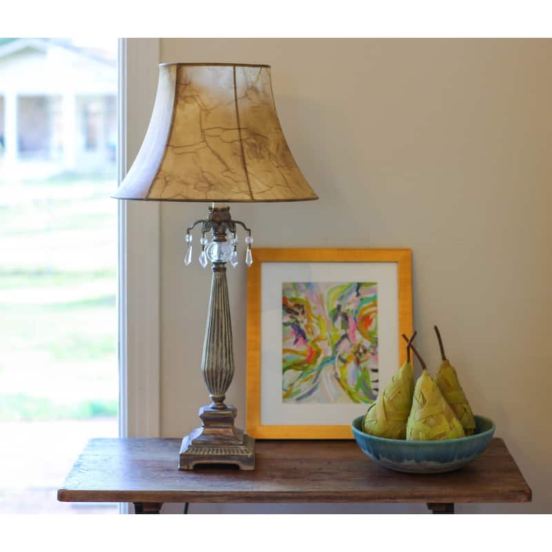 12" Antique Parchment Slanted Softback Lampshade - 12"x12"x10"