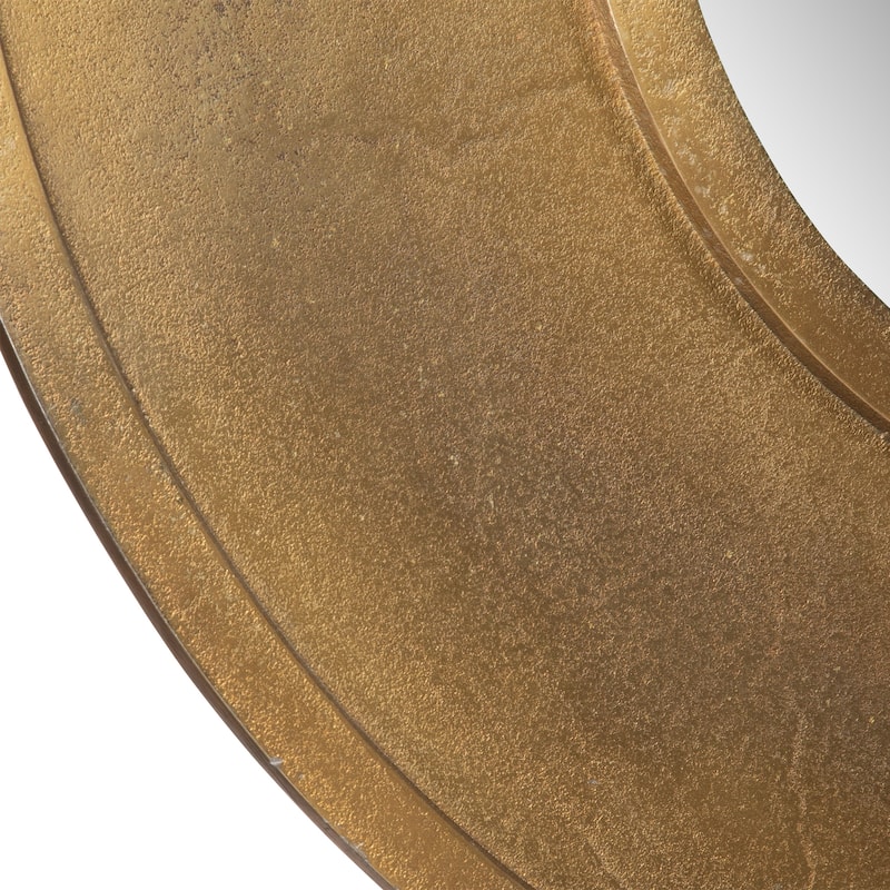 Uttermost Axel Round Brass Mirror - 30"H x 30"W x 1.5"D