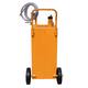 30 Gallon Portable Fuel Transfer Gas Can Caddy Storage Gasoline Tank Red w/ Rotary Pump, Wheel