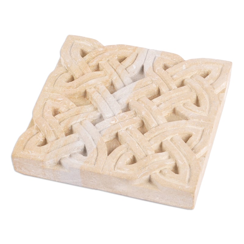 Novica Handmade Armenian Knot Felsite Stone Decorative Accent