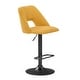 preview thumbnail 5 of 17, Roundhill Furniture Nuvia Contemporary Adjustable Barstool with Upholstered Swivel Seats, Set of 2