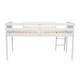 preview thumbnail 12 of 10, Twin Size Wood Low Loft Bed with Convertible Ladder, Sturdy Pine Frame, Full-Length Guardrails, No Box Spring Needed, White