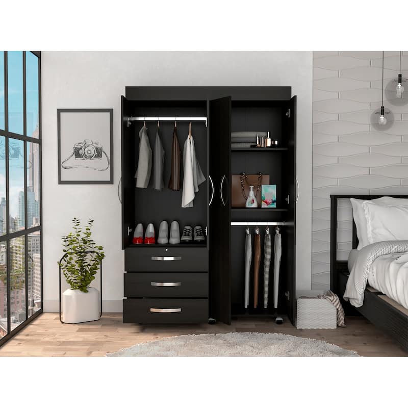 FM Furniture Janeiro Armoire, with One Cabinet and One Hidden Drawer