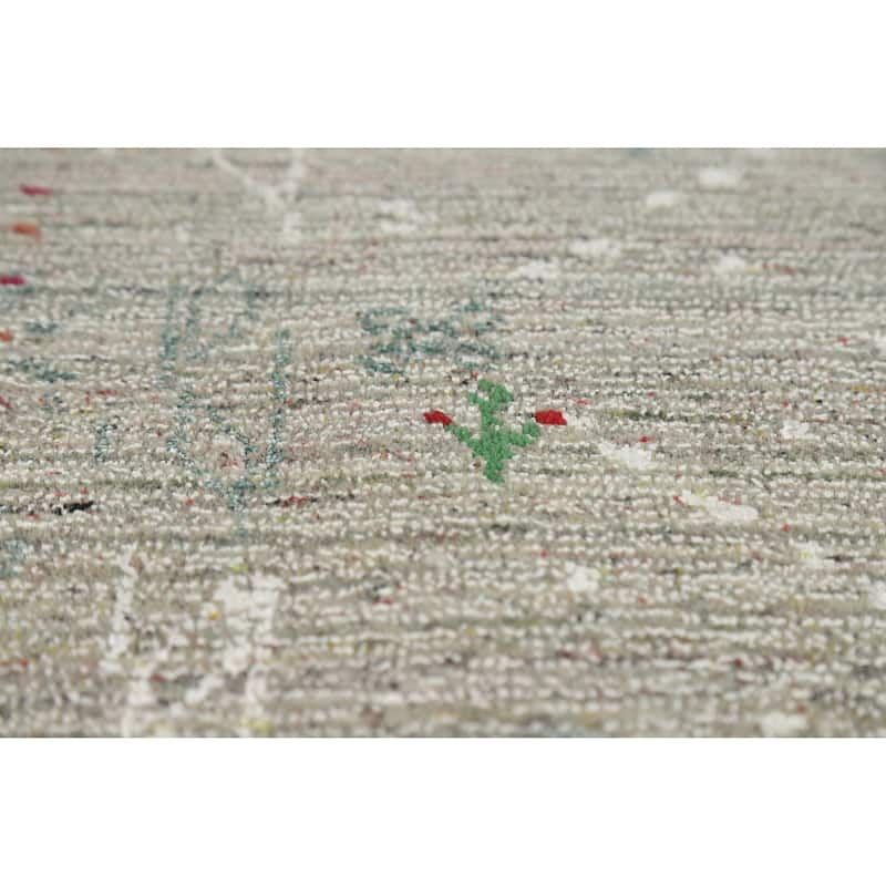 Tribal Gabbeh Indian Area Rug Handmade Wool Carpet - 5'6" x 7'7"