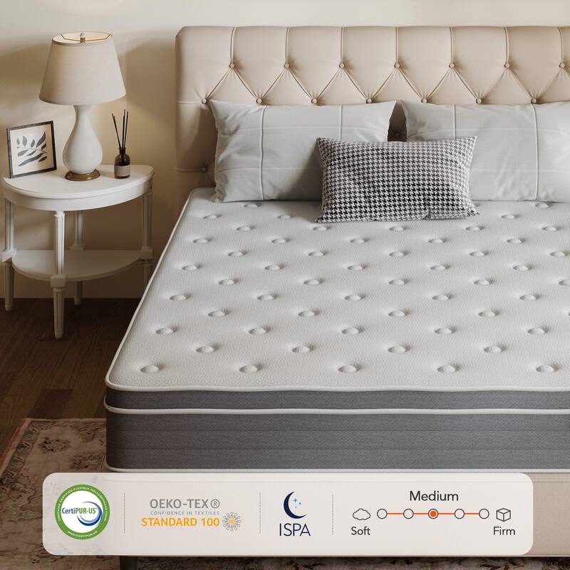 Sweetnight 10 inch Pocket Spring Hybrid Mattress in a Box