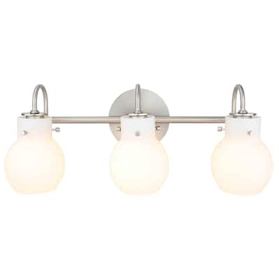 3 Light Vanity Lighting in Brushed Nickel Finish