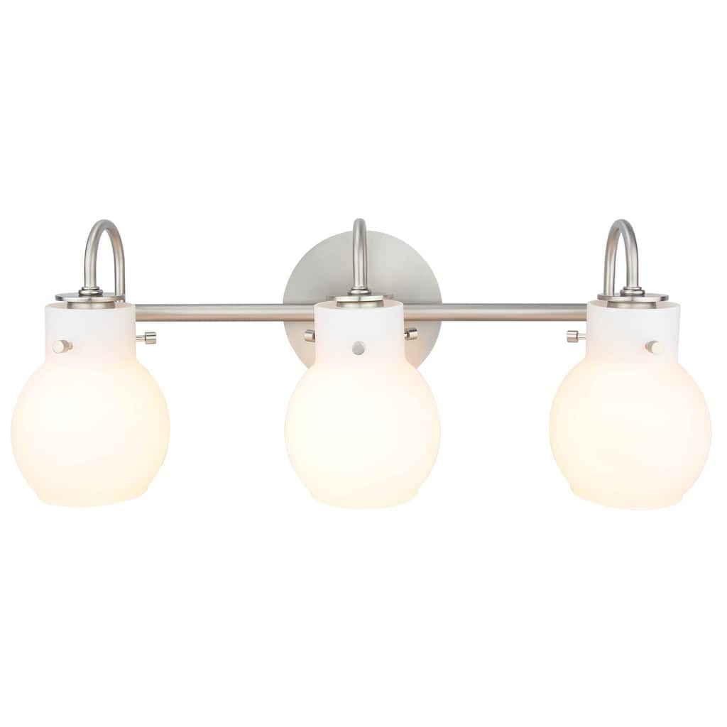 3 Light Vanity Lighting in Brushed Nickel Finish