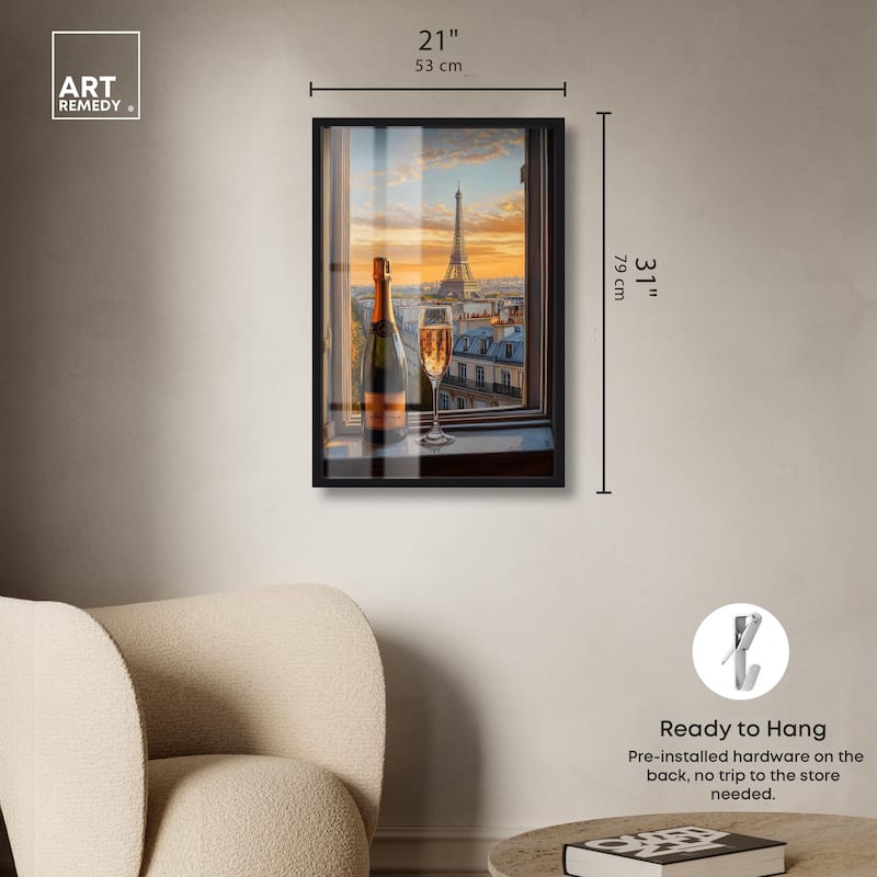 Classy Drink in Paris Shadowbox by Art Remedy