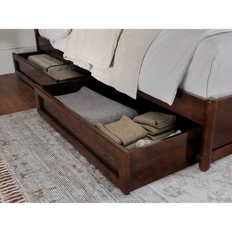 Clayton Platform Bed with Panel Footboard and Storage Drawers