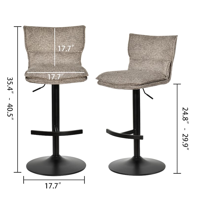 Swivel Adjustable Height with Armless Bar Stools