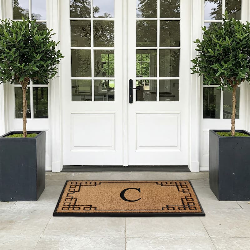 A1HC Natural Coir & Rubber Door Mat, Heavy Duty, Dirt Trapping, Long-Lasting Entrance Doormats,Thick & Durable Outdoor Entry Mat