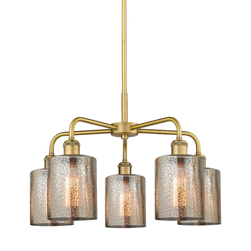 Innovations Lighting 516-5CR-15-23 Cobbleskill Chandelier Cobbleskill - Brushed Brass / Mercury