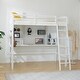 preview thumbnail 31 of 32, Loft Bed With Shelf With Desk Inclined Ladder Twin Wooden Bed Pine Particle Board
