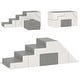 preview thumbnail 9 of 16, Foam Play Set for Toddlers and Children, Easy-to-clean 4 Piece Soft Indoor Climber & Safe Kids Climbing Set Light Gray