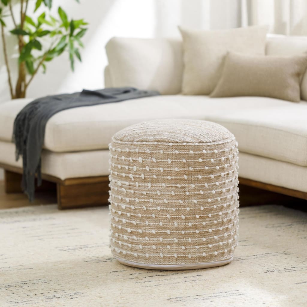 Imani Woven Outdoor Safe Pouf