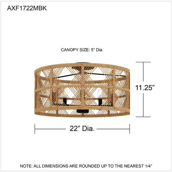 Axford 5-Light Matte Black Semi-Flush Mount