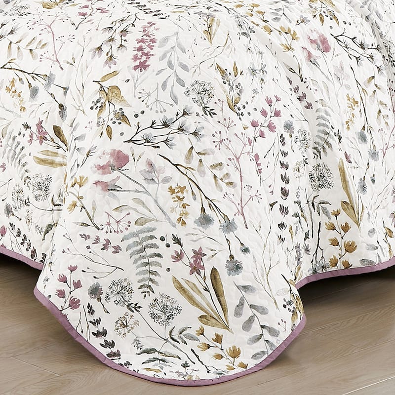 MarCielo 3 Piece Printed Quilt Set Lightweight Bedspread Set Lara