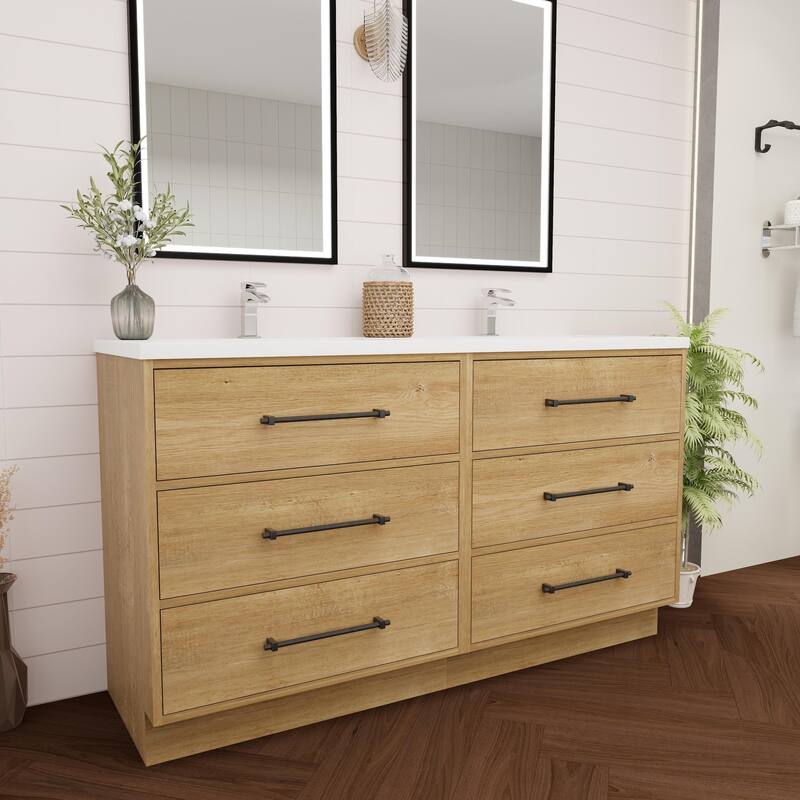 Victoria 48'' Free-standing Vanity with Double Reinforced Acrylic Sink - 47.20
