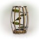 preview thumbnail 9 of 11, Alpine Corporation 31" Tall Indoor Metal Wine Barrel Table Fountain with Tiered Glass Bottles