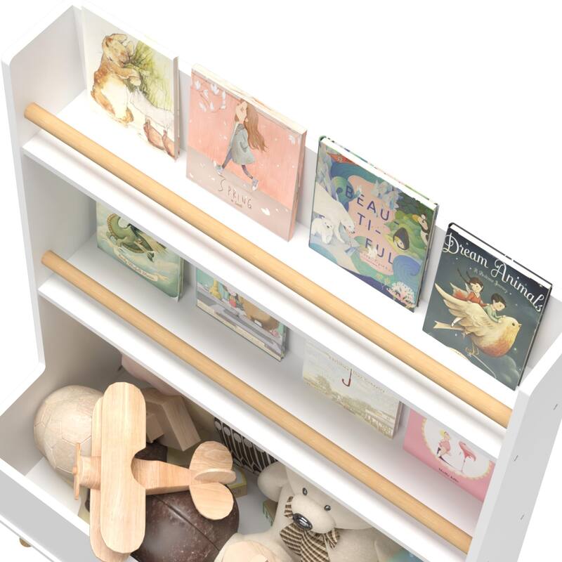Anmytek Kids Room Bookshelf Book Magazine Rack Toy Storage Organizer