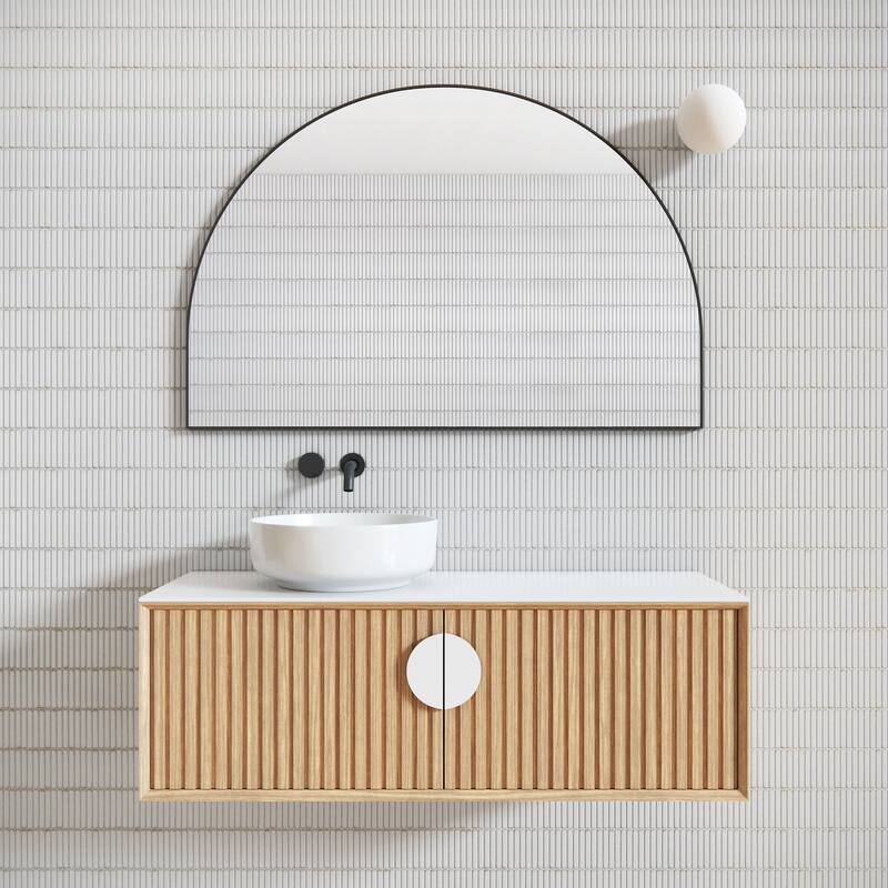 Glass Warehouse SF-ARC-48X32 Kira 48" W x 32" H Contemporary Arched - Matte Black