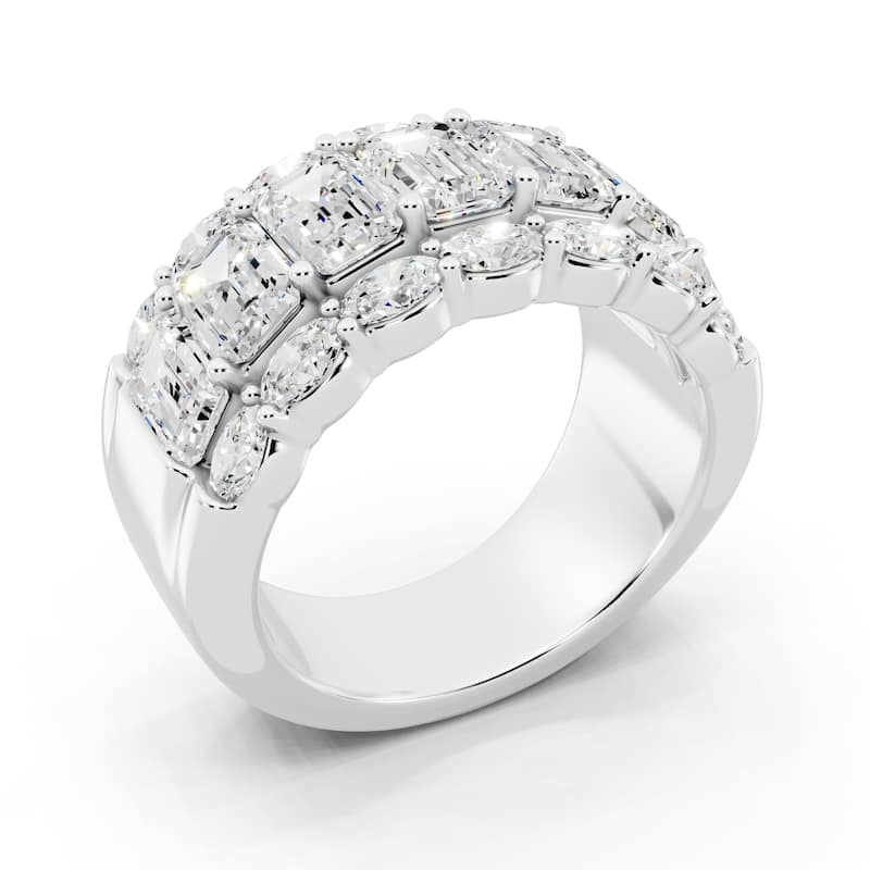 Auriya 14k Gold 5.00ctw Lab Grown Diamond Anniversary Ring (E-F VS)