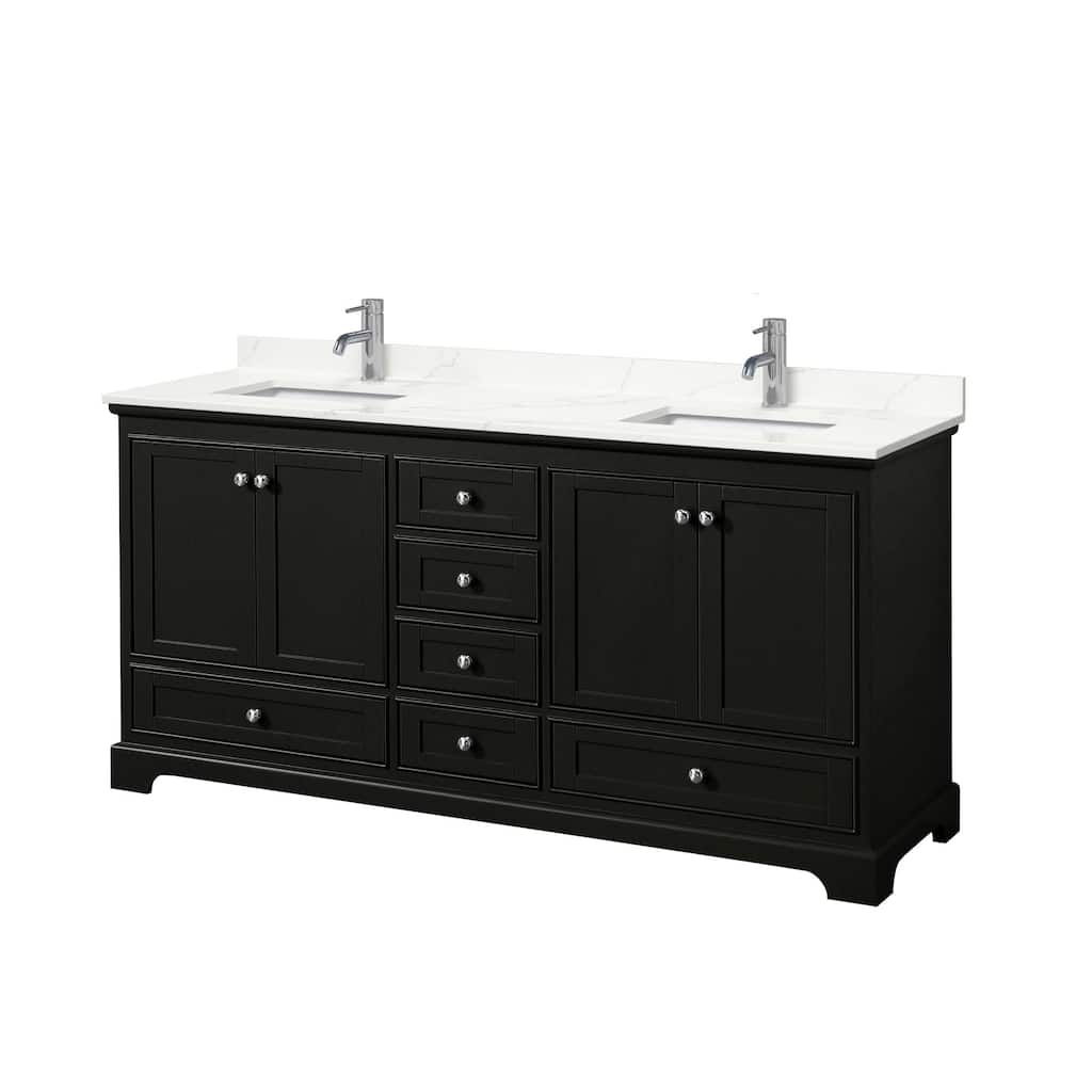 Wyndham Collection WCS202072D-QTZ-UNSMXX Deborah 72" Free Standing