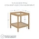 preview thumbnail 4 of 16, Nathan James Hayes Nightstand, Light Brown Finish, Glass Top