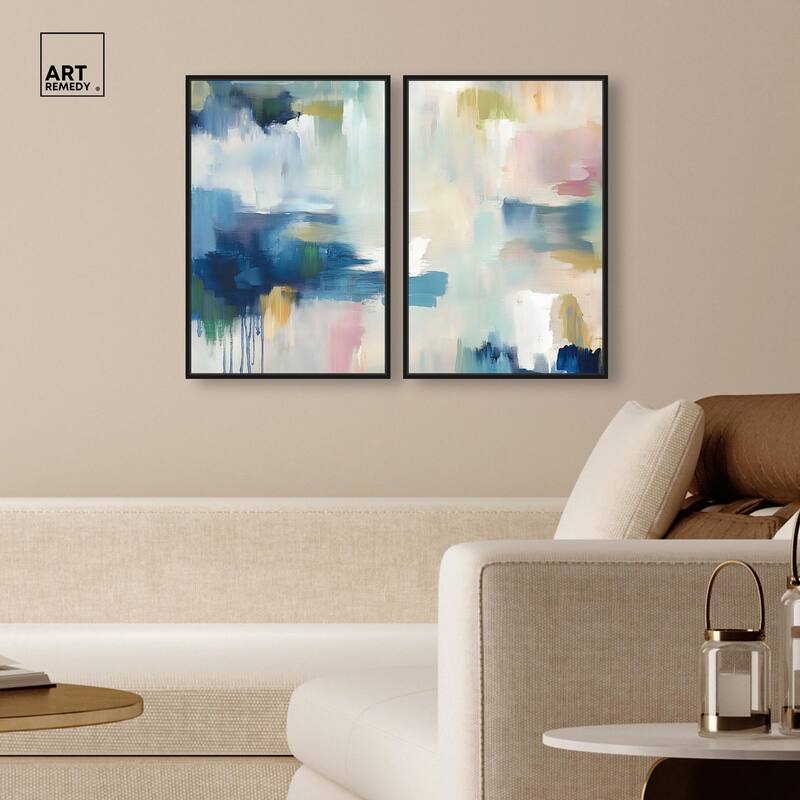 Pale Periwinkle I Canvas Set of 2 by Art Remedy
