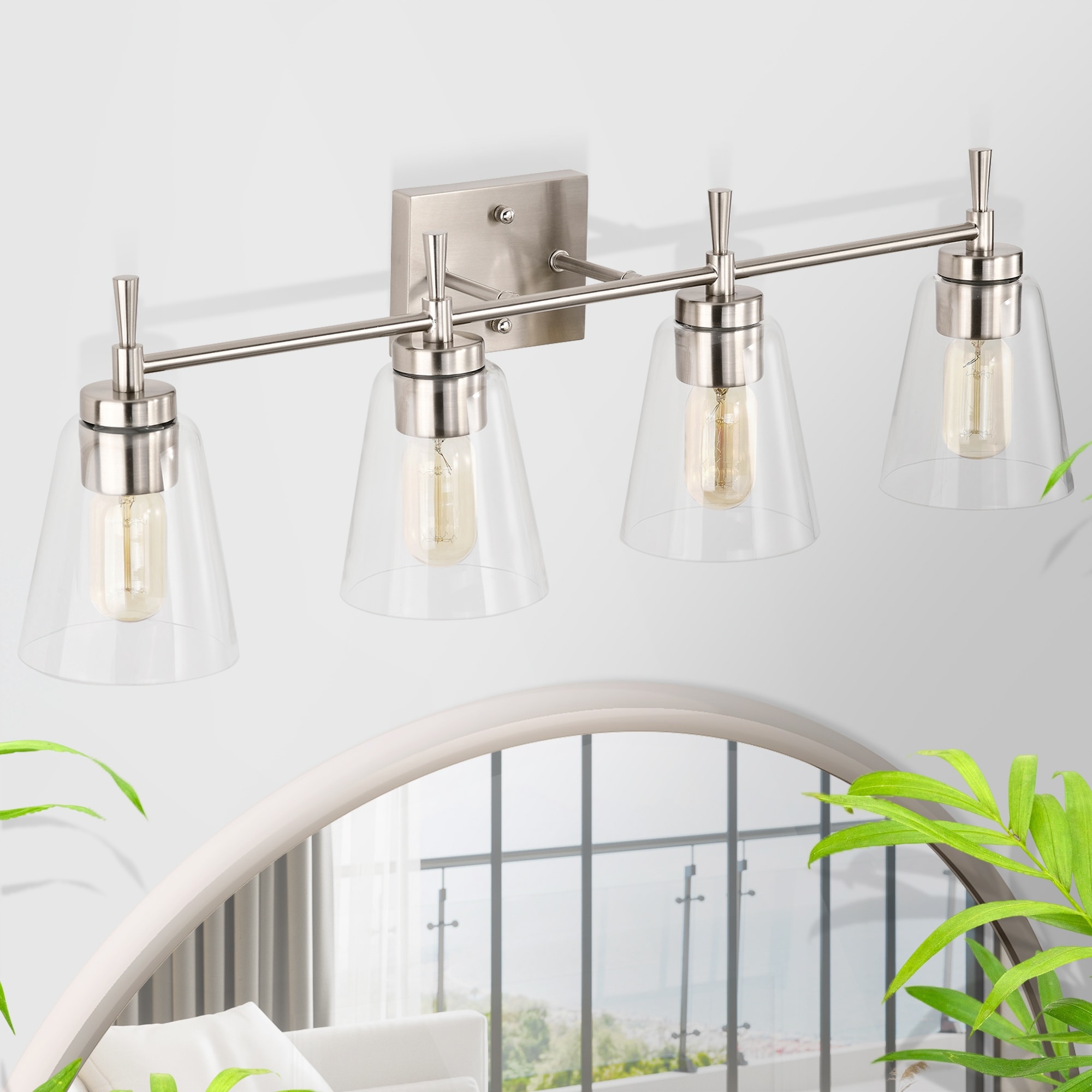 Glass cone vanity light shade outlet