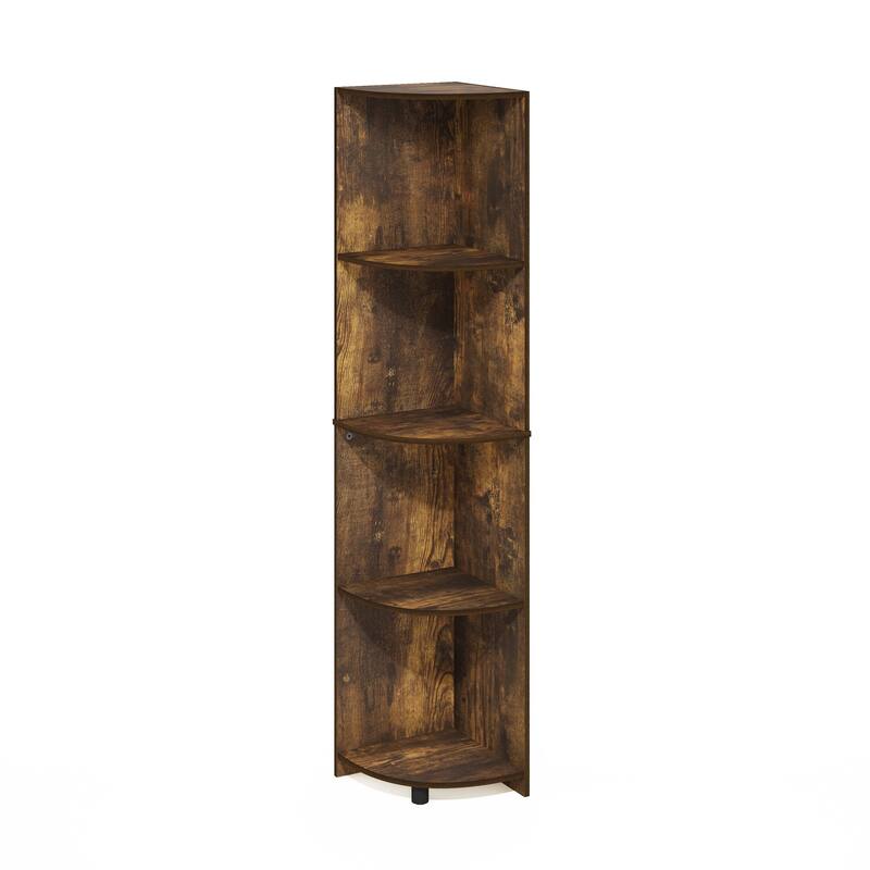 57.13 in. Tall Pine Wood 4-Shelf Bookcase