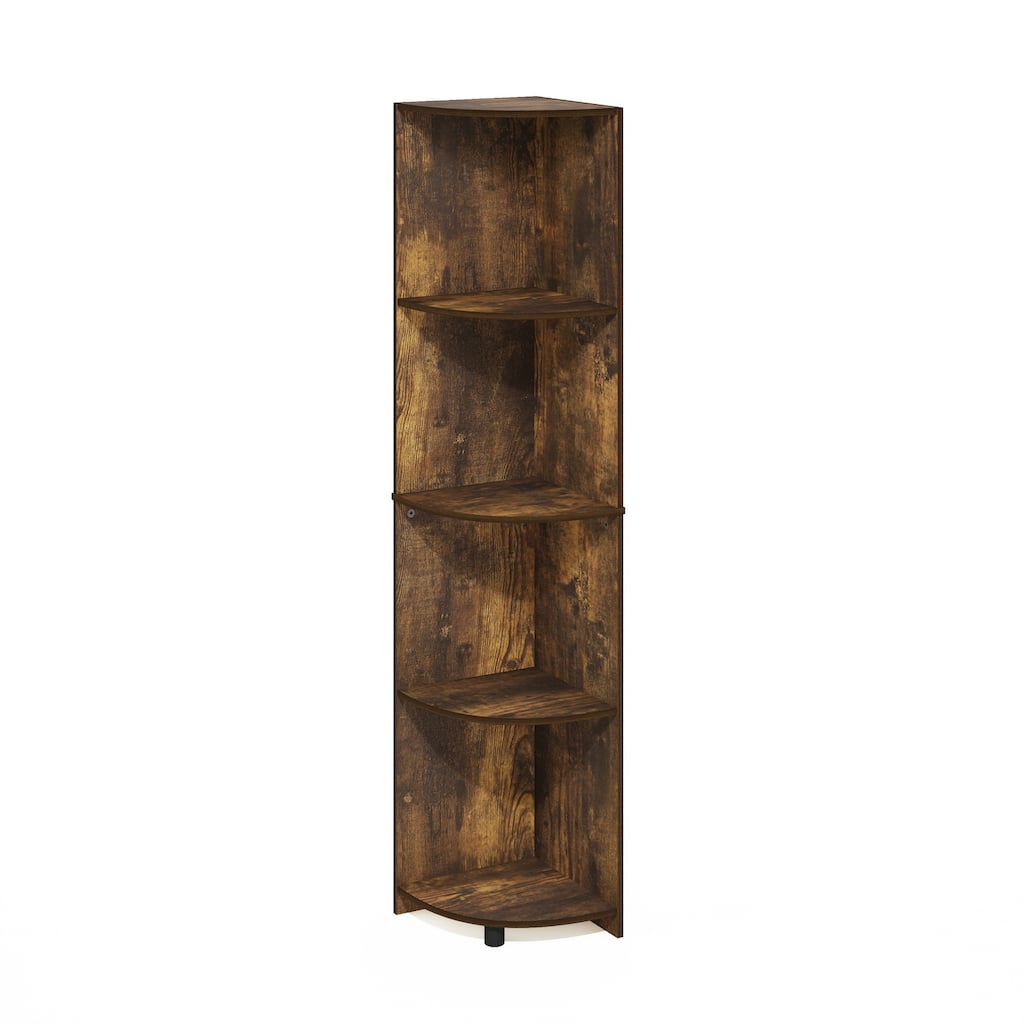 57.13 in. Tall Pine Wood 4-Shelf Bookcase