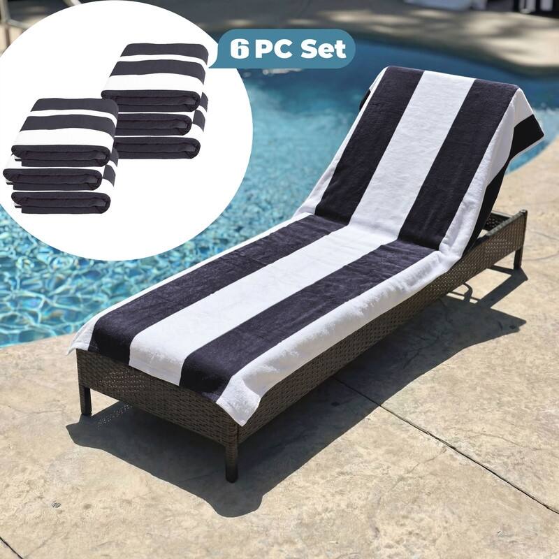 Superior Cabana Cotton Towel/ Chaise Lounge Chair Cover