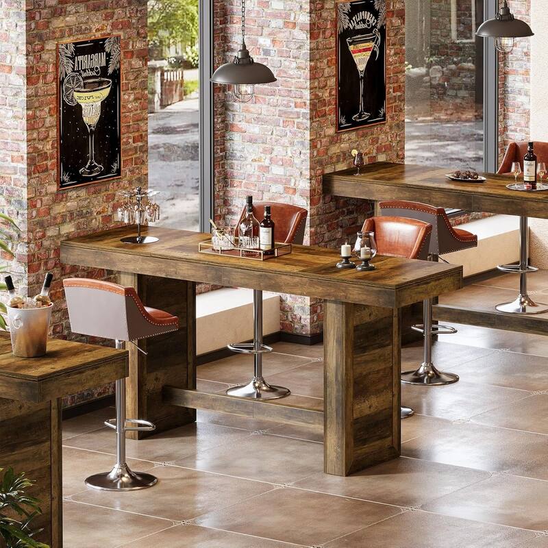 70.9-Inch Extra Long Bar Table for Kitchen Dining Room Home Bar Bistro