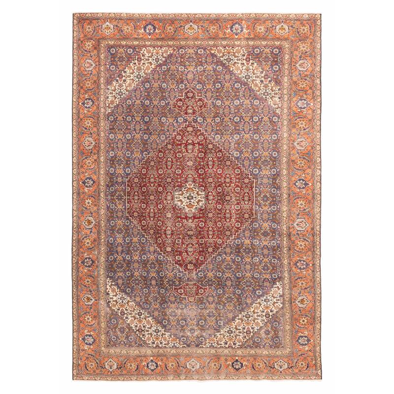 ECARPETGALLERY Hand-knotted Kayseri Vintage Navy Wool Rug - 6'3 x 9'10