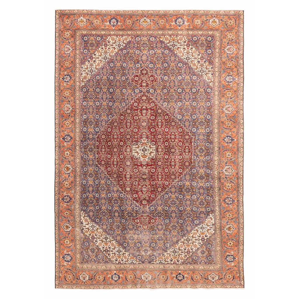 ECARPETGALLERY Hand-knotted Kayseri Vintage Navy Wool Rug - 6'3 x 9'10