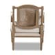 preview thumbnail 5 of 17, Clemence French Provincial Fabric Upholstered Wood Armchair