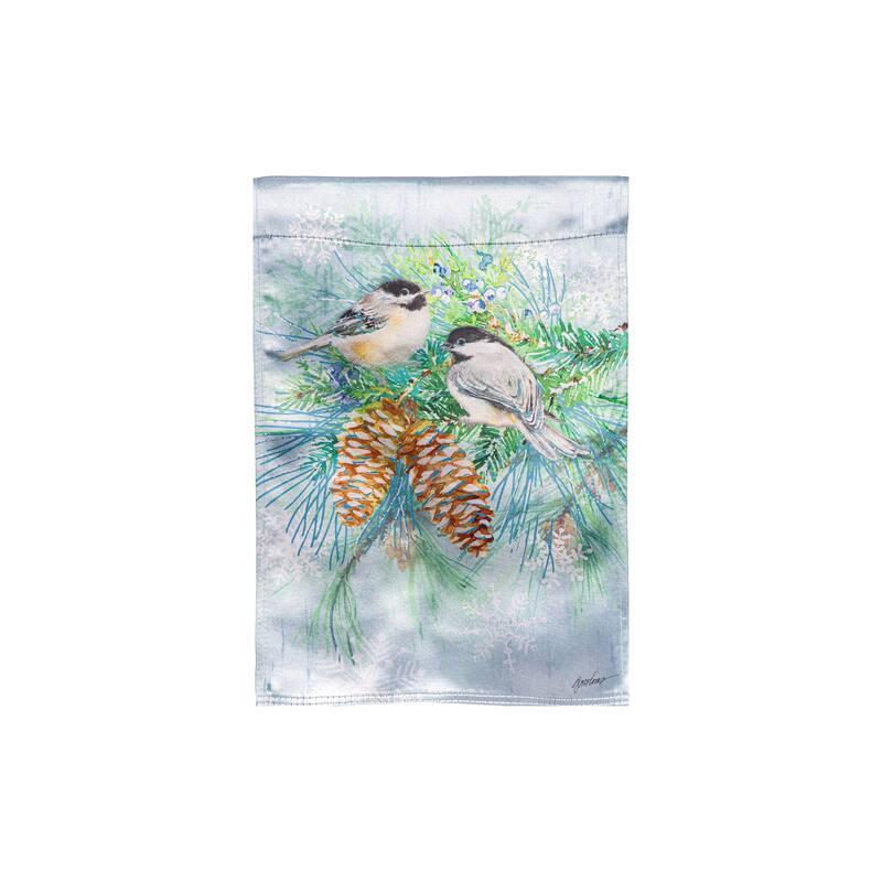 12.5 in. x 18 in. Winter Frost Lustre Garden Flag