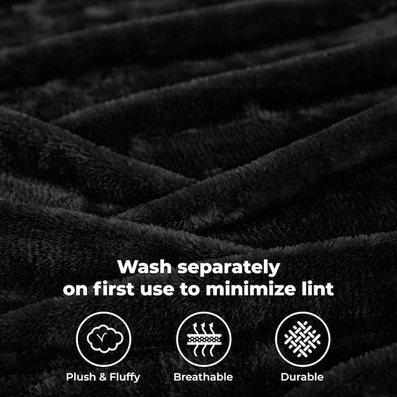 Superior Solid Fluffy Fleece Blanket, Plush and All Season