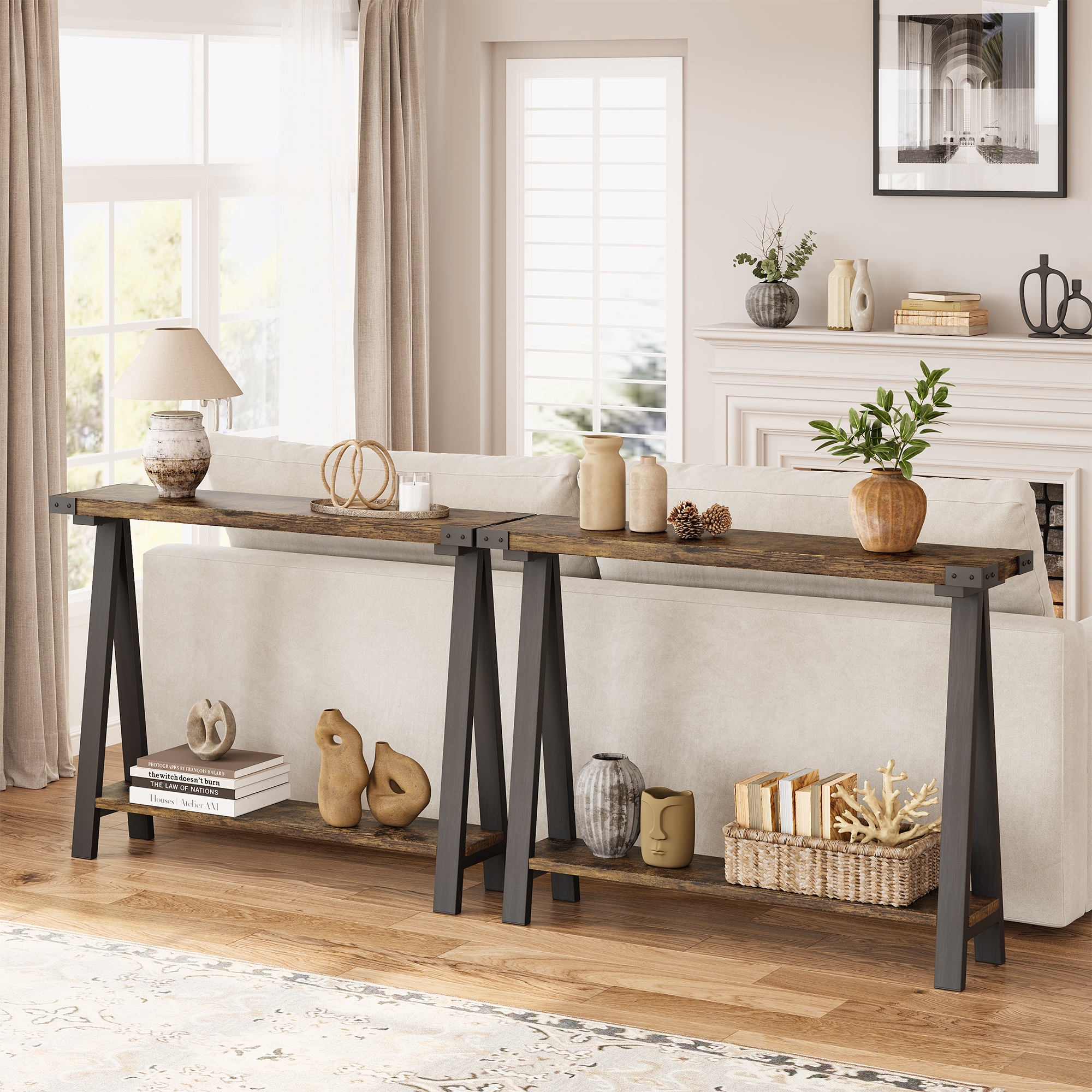 Rustic Console Table, 47.2 Rustic Console Table, 47.2
